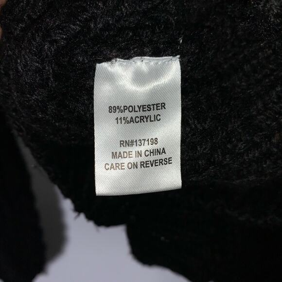 NWT Embossed cable braid mock turtleneck sweater size large L - Picture 3 of 4